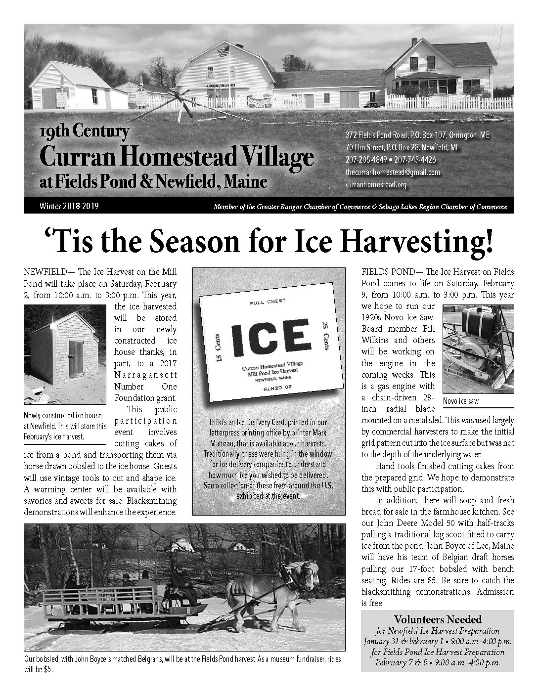 Curran Newsletter, Winter 2018