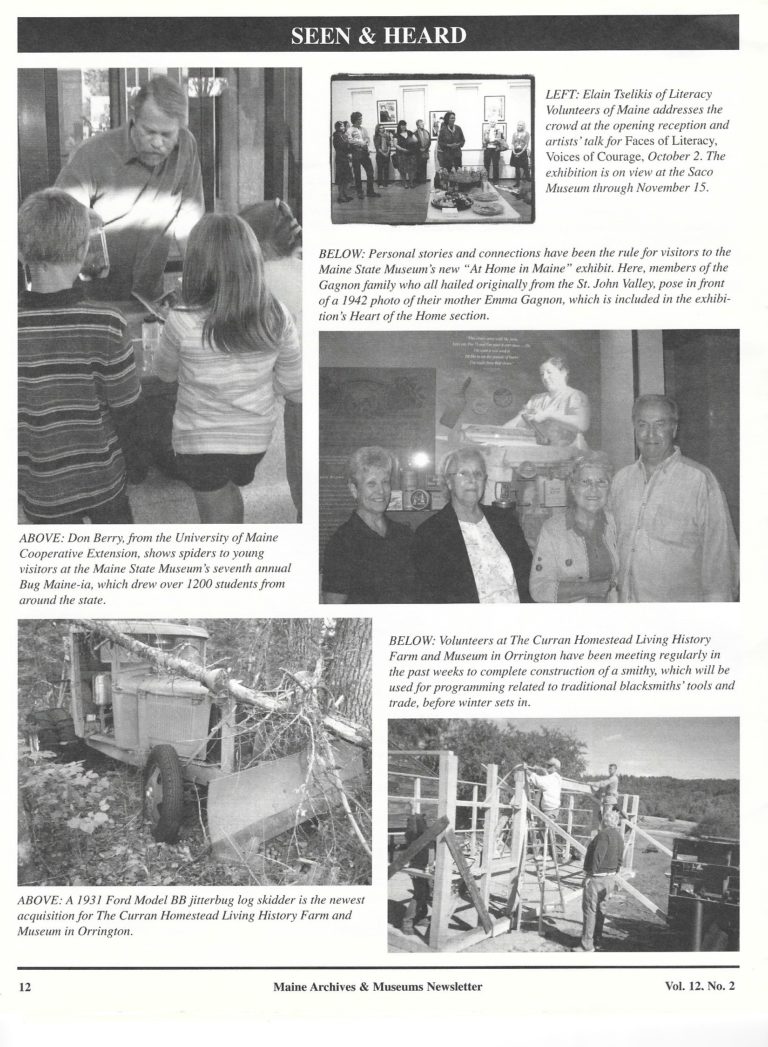 Curran, MAM Newsletter, Build a Smithy, and They Will Come, Strategies for Museum Development, Nov. 2009, 3