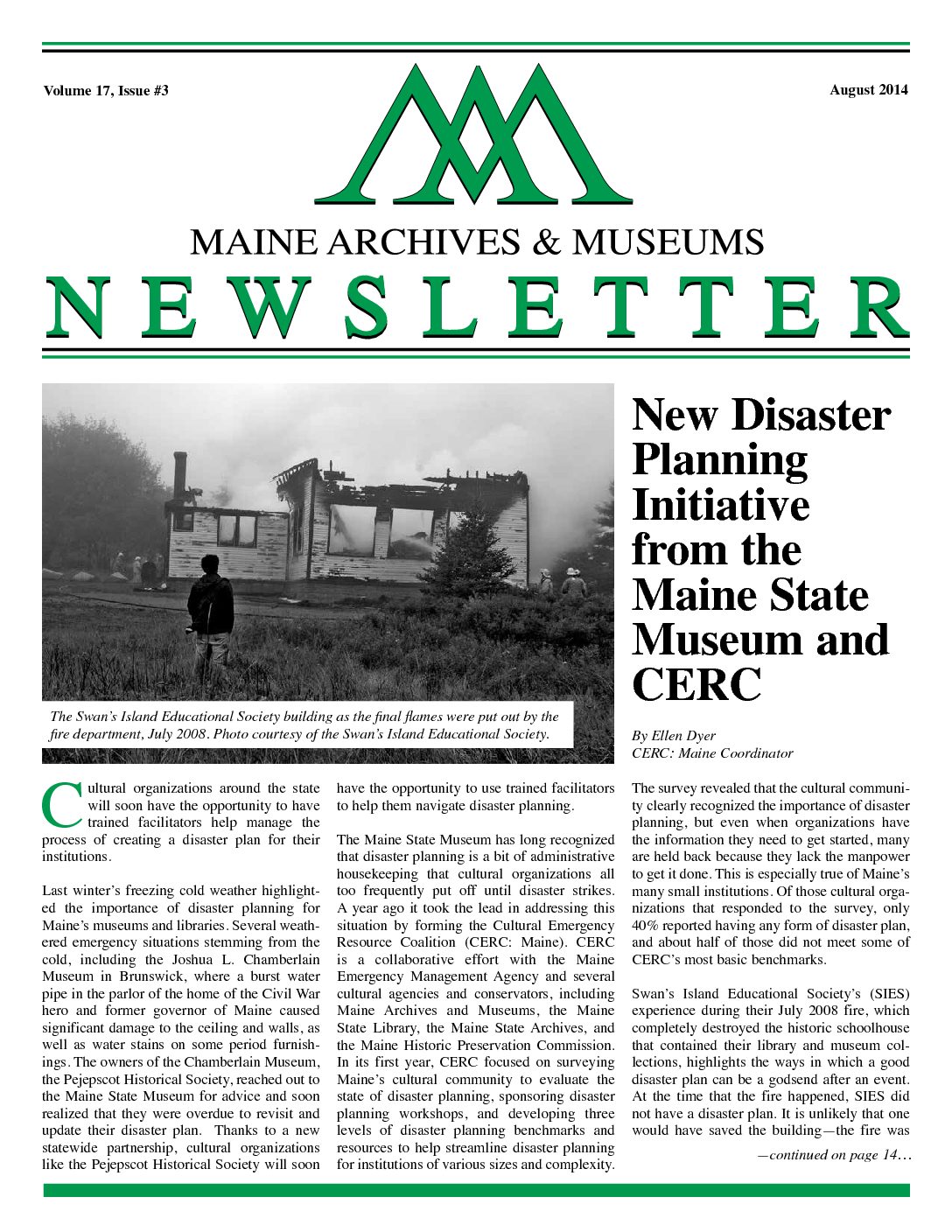 MAM Newsletter, Aug. 2014