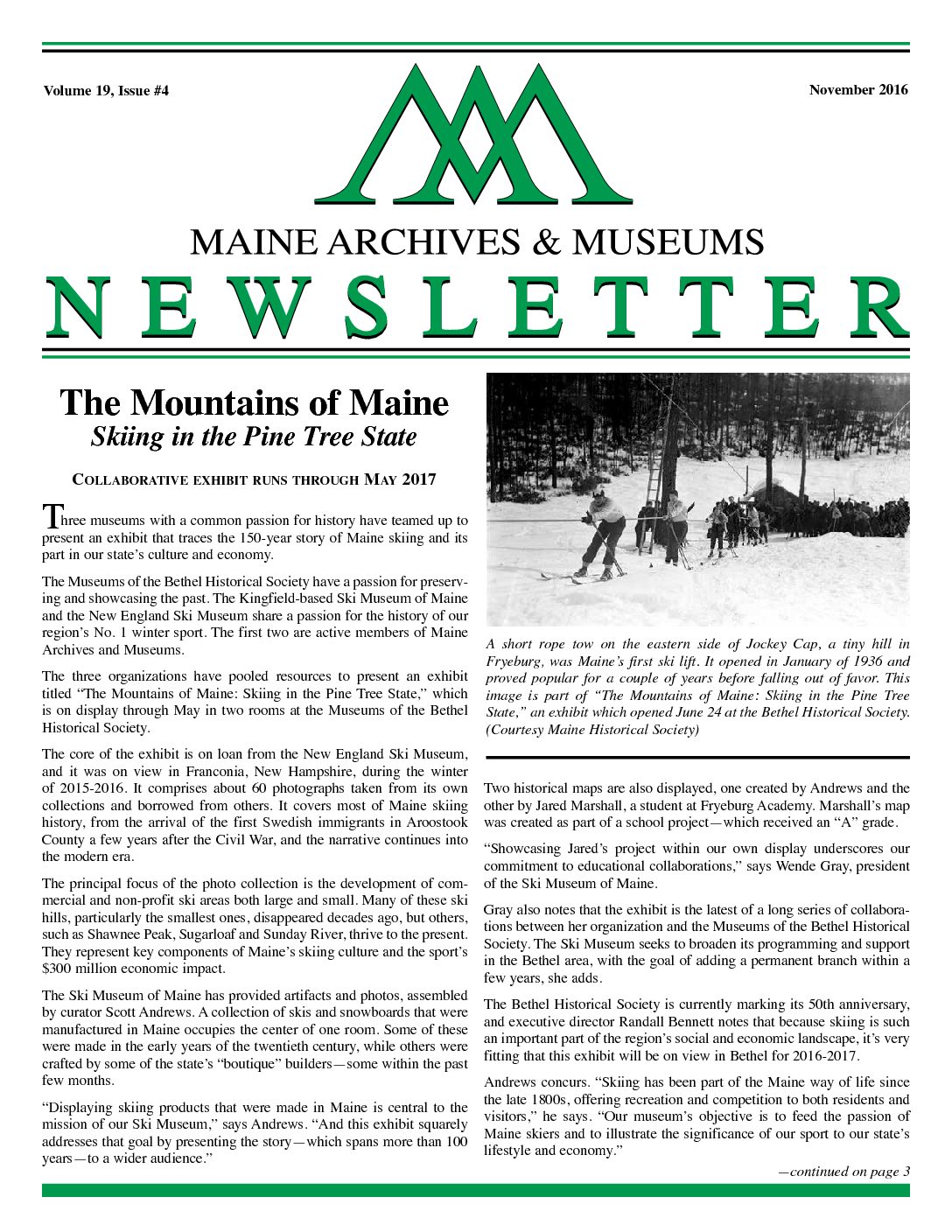 MAM Newsletter, November, 2016