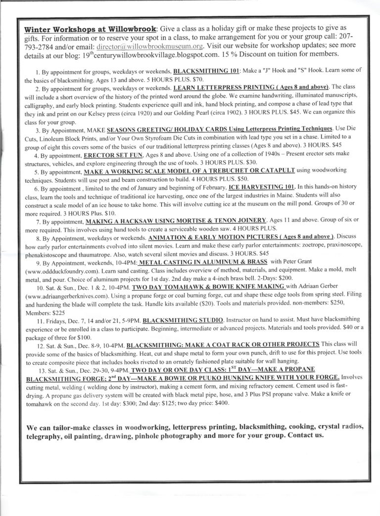 Willowbrook, Newsletter, December 2014, 7
