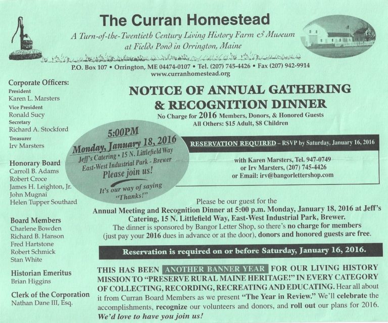 Curran, Newsletter, Winter 2016, 1